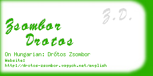zsombor drotos business card