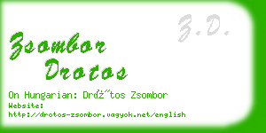 zsombor drotos business card